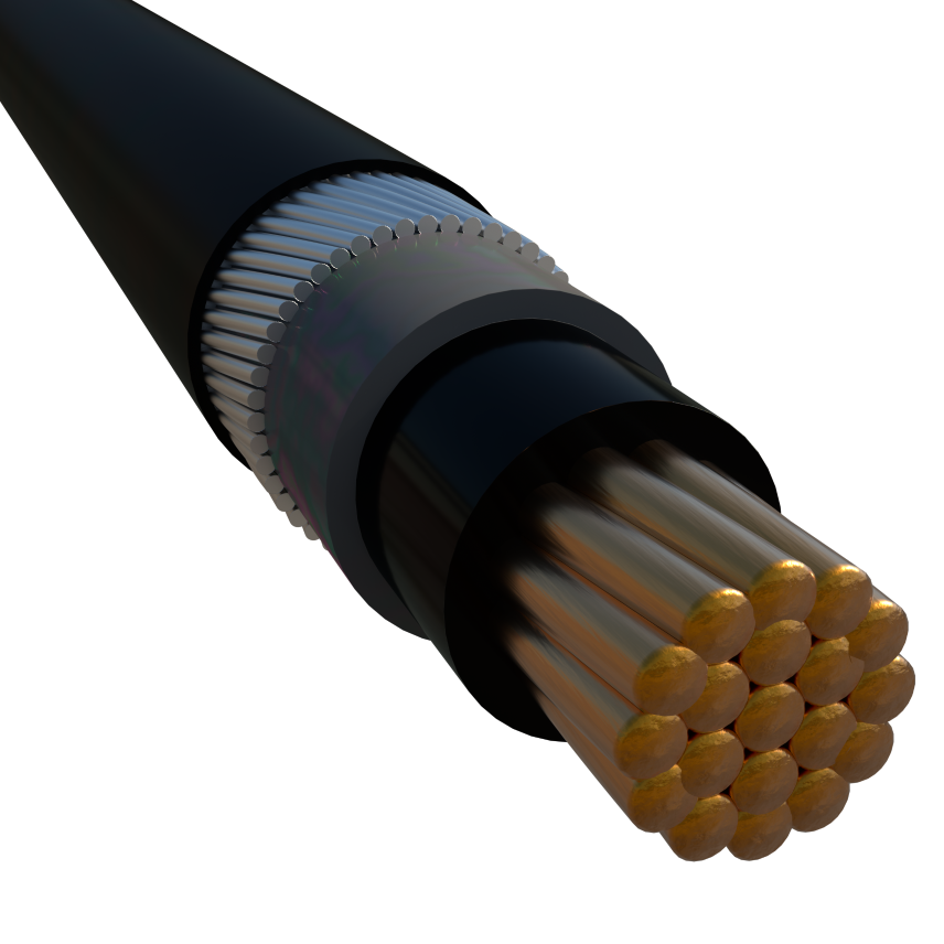 Single core AWA Armored, XLPE insulated, PVC sheathed